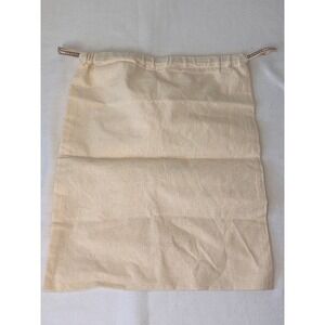 Tory Burch Cream Woven Drawstring Dust Bag for Handbags and Shoes 11.5in Wide